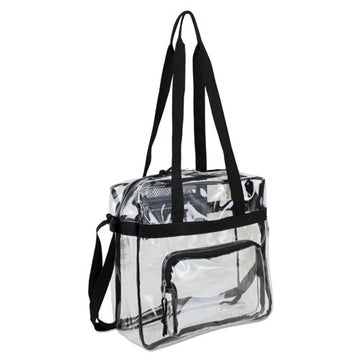 Eastsport® Clear Stadium Approved Tote, 12 X 5 X 12, Black-clear freeshipping - TVN Wholesale
